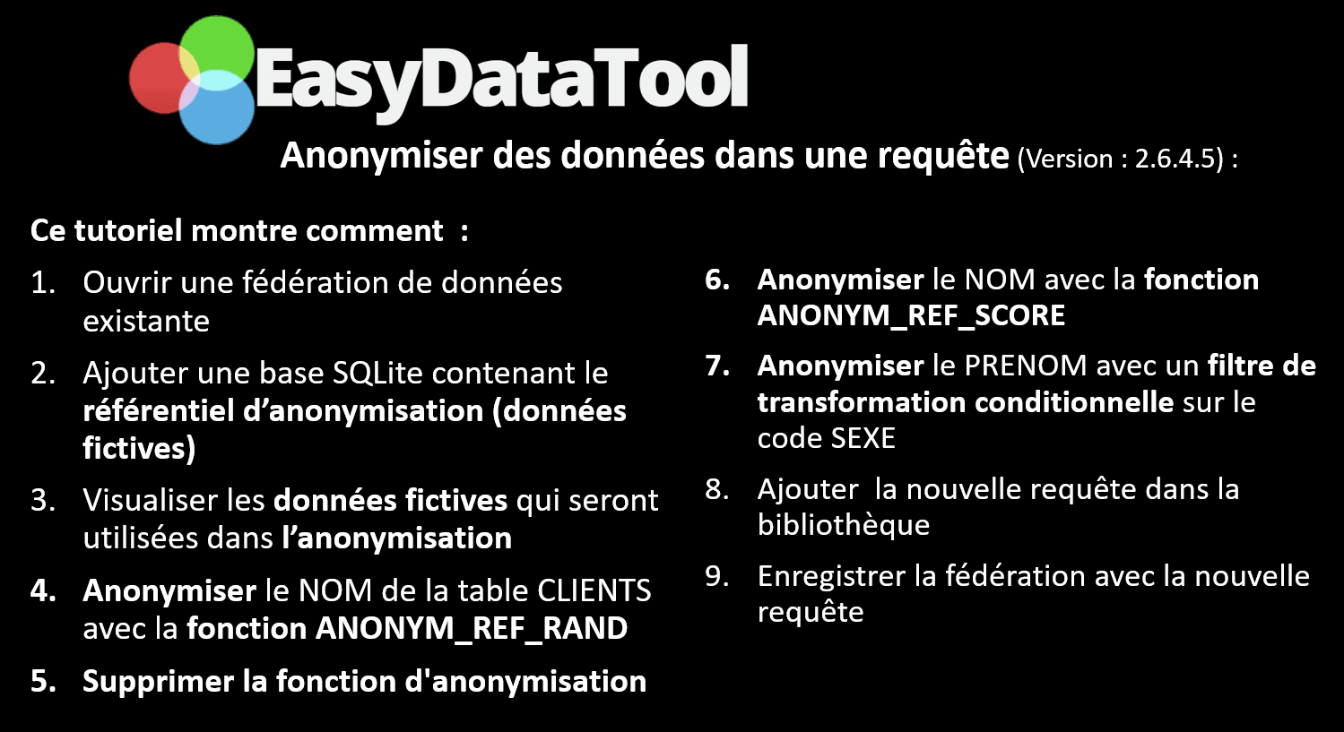 7- Anonymiser des données dans une requête
