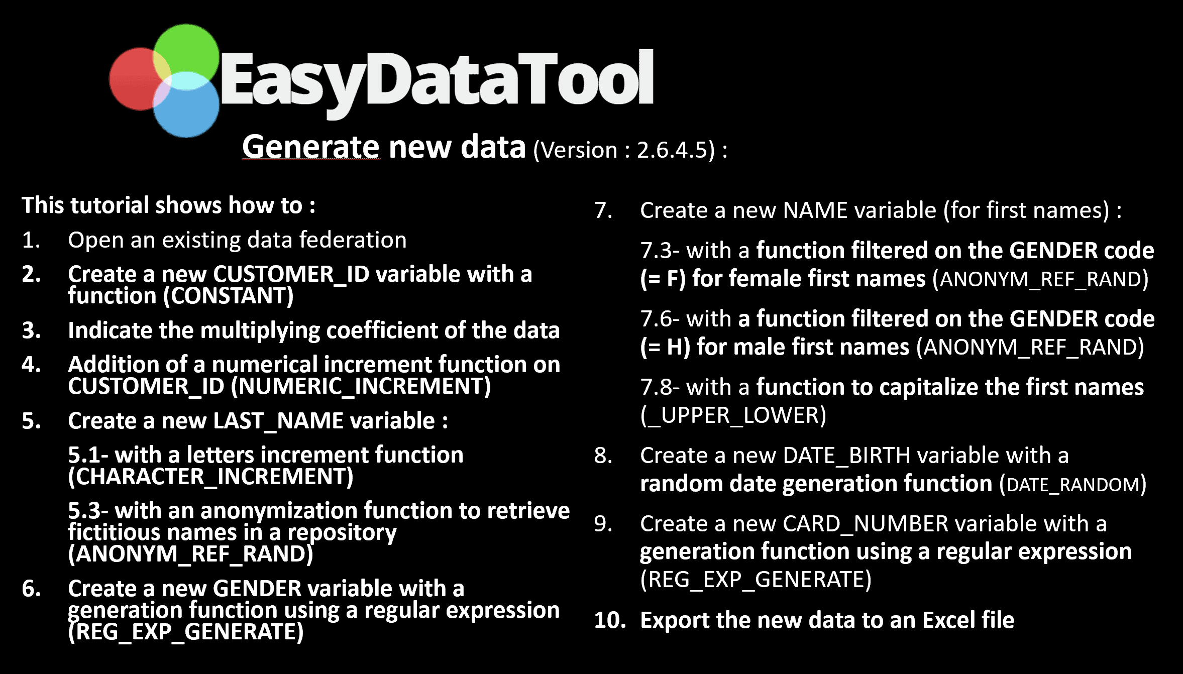 8- Generate new data