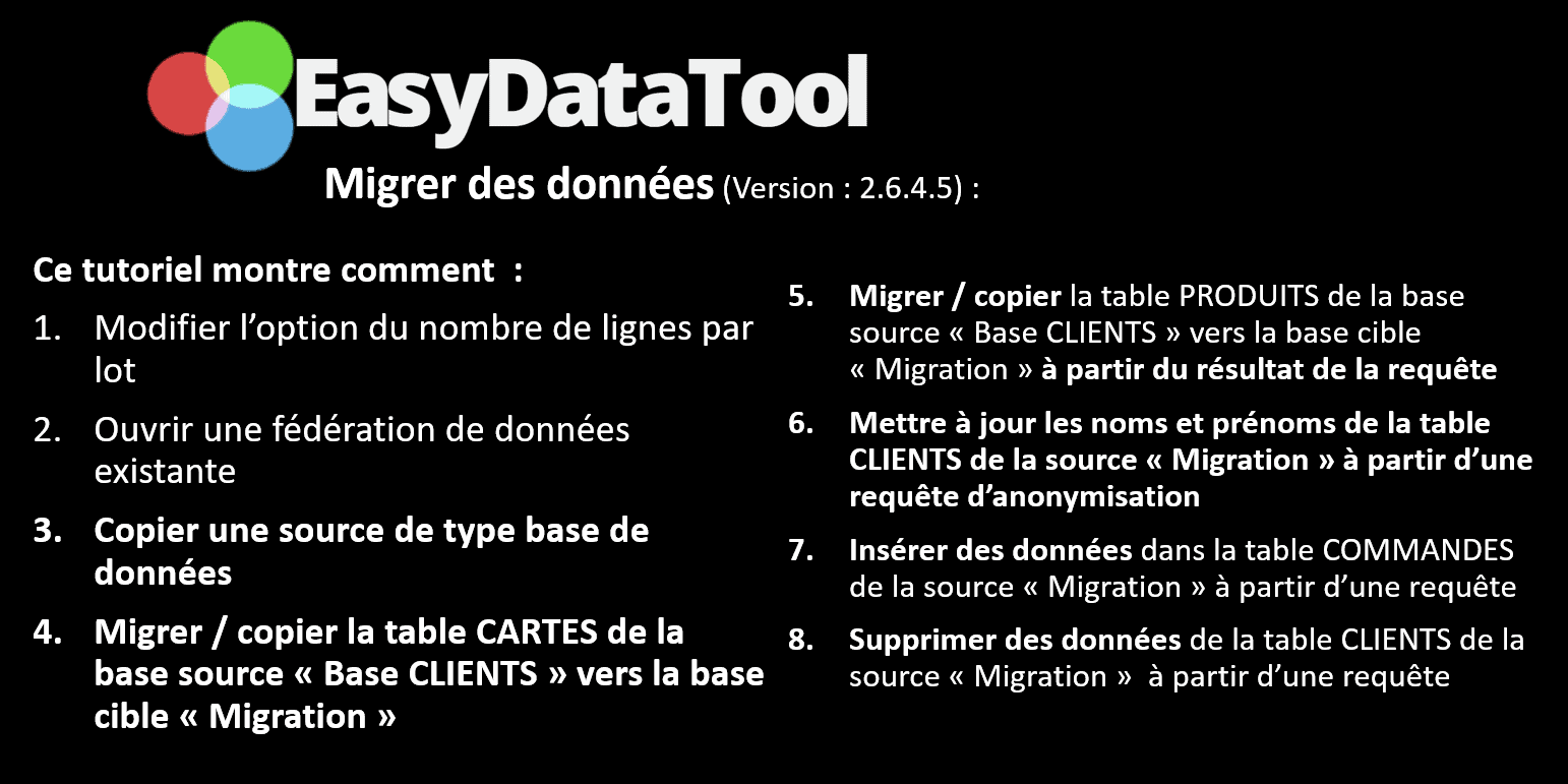 9- Migrer des données